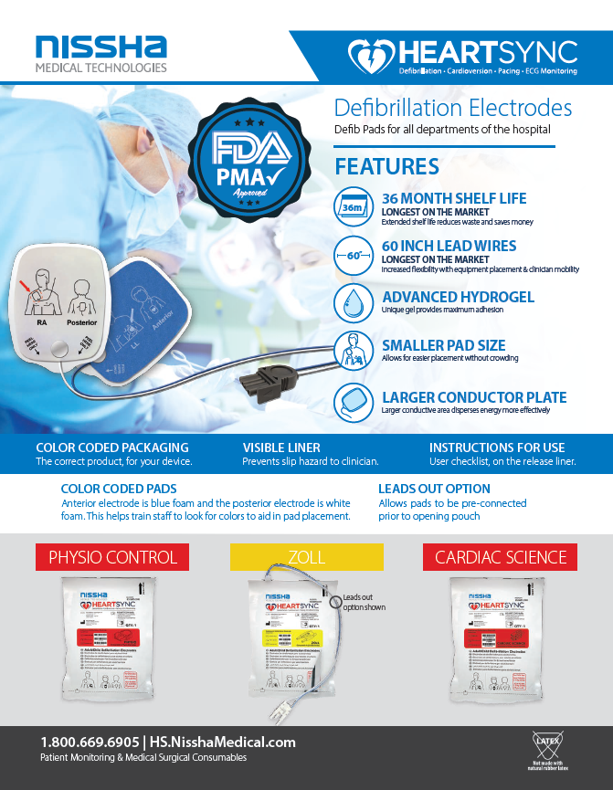 <p>Heartsync Defibrillation Electrodes</p>